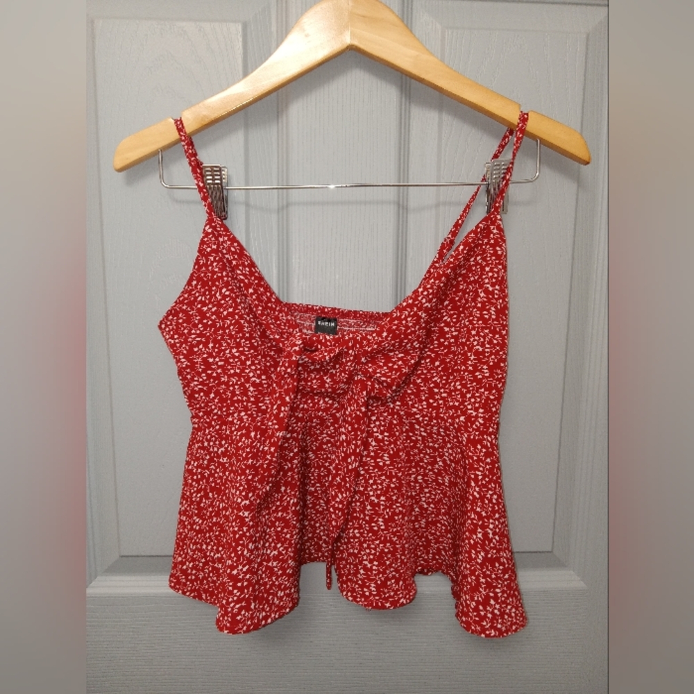 Red and White Spaghetti Strap Top